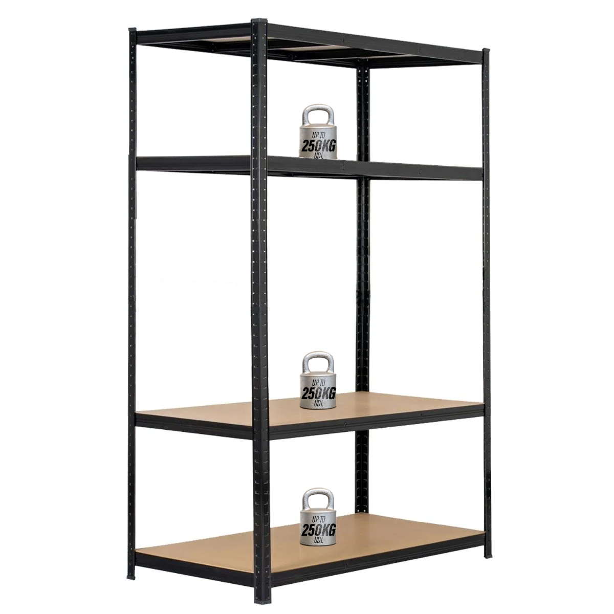 SGS 4 Tier Garage Shelving 6mm MDF Racking - 180x160x60cm